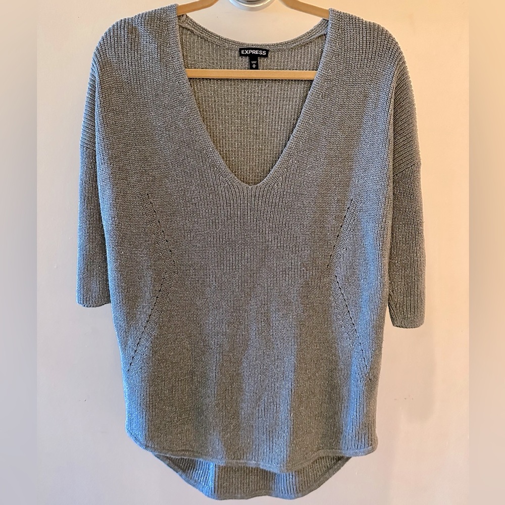 Express - Women’s Silver/Grey Sweater